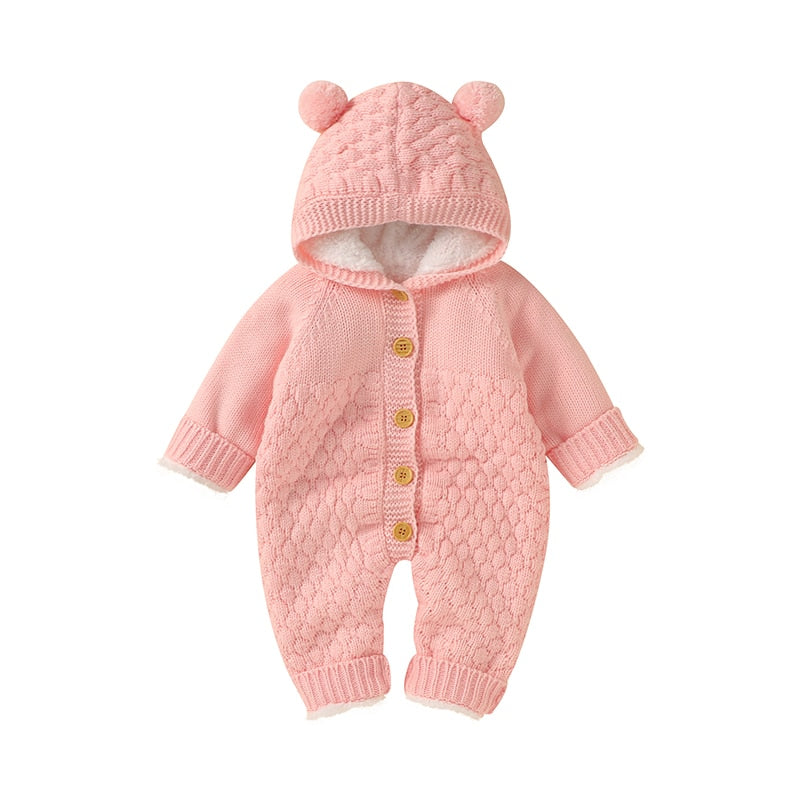 Baby Rompers Long Sleeve Winter Warm Knitted s Boys Girls Jumpsuits KilyClothing