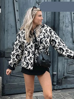 Cotton Coat Floral Print Loose Winter Coats Female Chic Keep Warm With Large Pockets KilyClothing