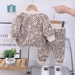 3PCS Set Unisex, Cute Leopard Print Coat And Pants Suit Children Clothing Outwear KilyClothing