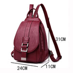 Travel Backpack Women Soft Leather Shoulder Bags KilyClothing