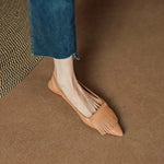 Natural Genuine Leather Low Heel Shoes Tassel Design Summer Cool Fashion Women Sandals Women Heels Shoes KilyClothing
