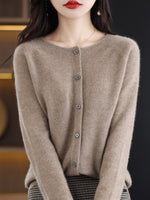 Long Sleeve Women Knitwear Cashmere Knit 100% Pure Merino Wool KilyClothing