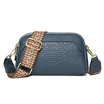 100%Cow Leather Crocodile Messenger Bag For Women Luxury High Quality Handbag Crossbody Shoulder Bag KilyClothing