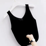 Knitting Vintage Tank Top Sleeveless Vests Aesthetic Loose KilyClothing