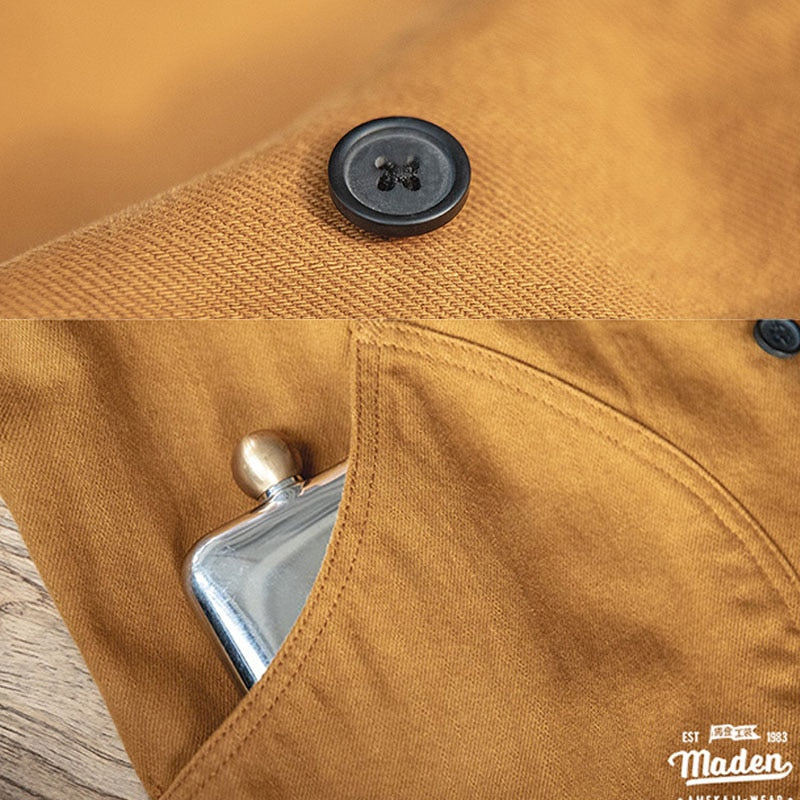 Vintage Hunting Jackets  Single-breasted Button Multi-pocket KilyClothing