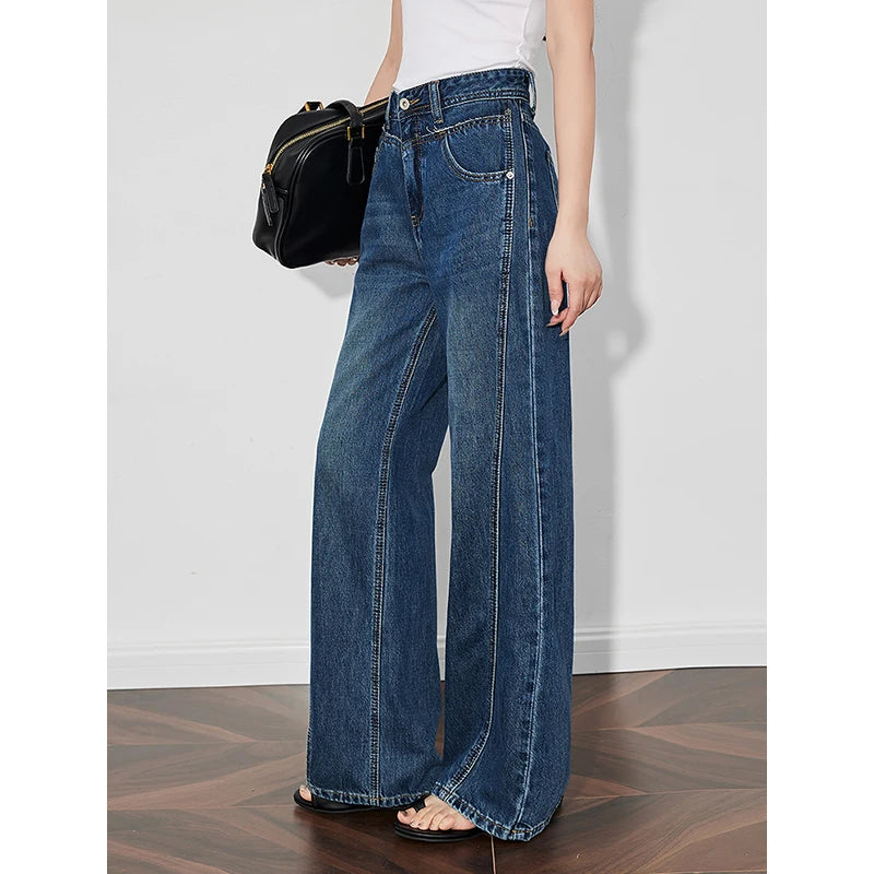 Denim Jeans Spring New Workwear Straight Wide Leg Long Pants