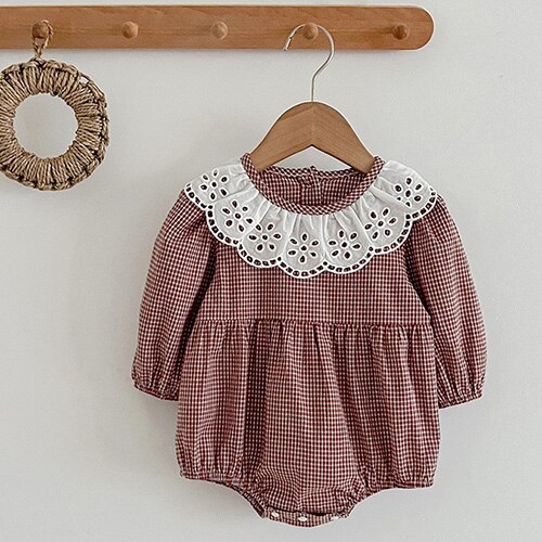 Baby Girls Clothing Autumn Spring Infant Baby Girls Jumpsuit Long Sleeve Cotton Embroidery Newborn Baby Girls Bodysuits KilyClothing