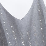 korean Bling Lurex diamond Summer knit Tank for Women Sleeveless KilyClothing