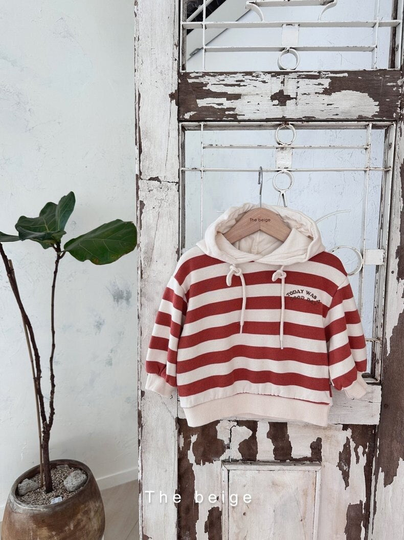 Striped Hooded Clothes For Kids Boys And Girls Long Sleeve Hoodie KilyClothing