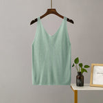 korean Bling Lurex diamond Summer knit Tank for Women Sleeveless KilyClothing