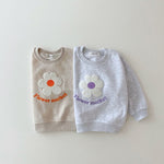 Organic Cotton Flowers Sweatshirt+Pants 2 Pcs/Set Tracksuit Toddler Girl KilyClothing