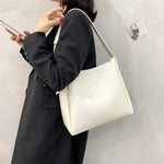 Leather Tote Bag Female Simple Large High Capacity Shoulder Side Bag KilyClothing