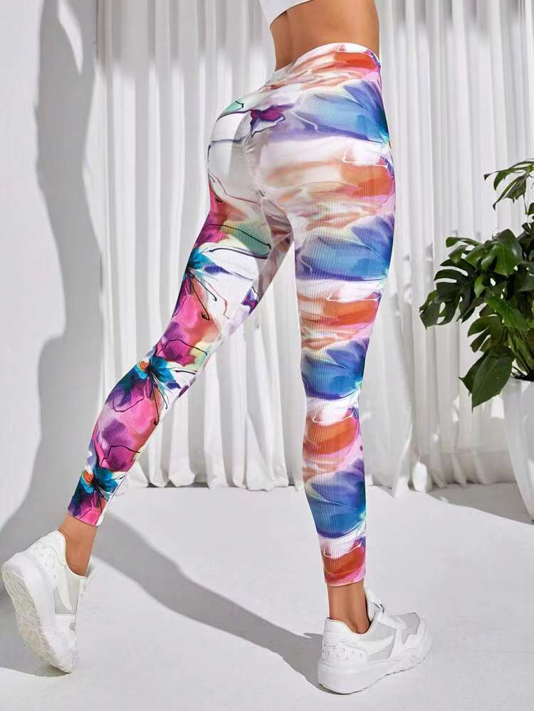 Tie Dye Sports Pants Women Seamless  Leggings High Waist Fitness Push Up KilyClothing