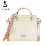 FOXER Split Leather Elegant Handbag Women Chic Tote Female Shoulder Bag Large Capacity Lady Crossbody Bag Stylish Messenger Bags KilyClothing