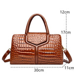 Fashion Crocodile Pattern Women Luxury PU Leather Handbag Female Design Shoulder Messenger Bag Large capacity Casual Ladies Tote KilyClothing
