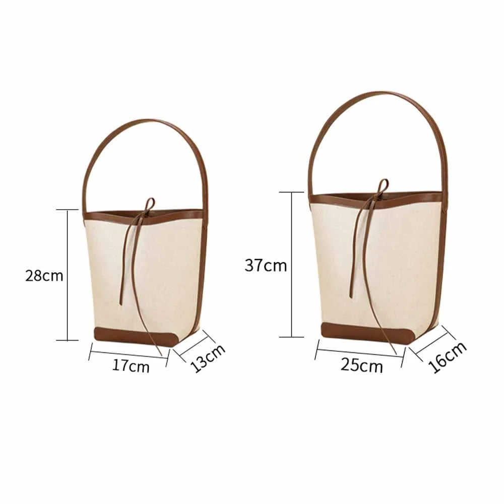 Women Handbag Luxury Designer Bags Canvas Large Capacity Bucket Bag Fashion American Style Leather Casual Tote Lady KilyClothing