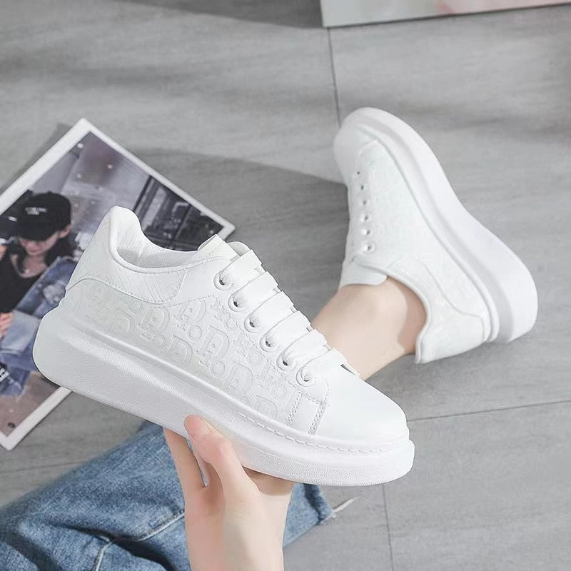 Unisex Air Star Sneakers For Women Fashion Letter Printing White Board-shoe KilyClothing
