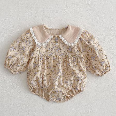 Baby Girls Clothing Autumn Spring Infant Baby Girls Jumpsuit Long Sleeve Cotton Embroidery Newborn Baby Girls Bodysuits KilyClothing