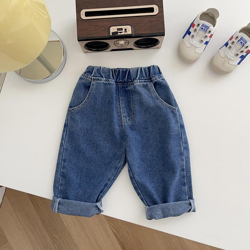 Baby Pants Solid Kids Jeans Casual Boys Denim Pants Soft Girls Fashion Trousers KilyClothing