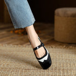 Square Toe Chunky Heel Mary Janes Mixed Color Women Pumps Patent Leather Shoes KilyClothing