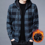 Fleece Thickened Cardigan Knit Sweater / Male Loose Warm Hooded Add Wool Jacket Coat KilyClothing