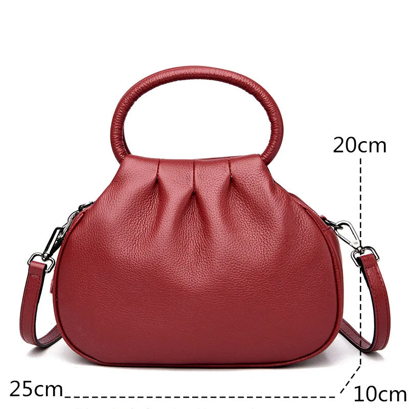 Genuine Leather Handbag Women Fashion Shoulder Messenger Bag Luxury Soft Cowhide Messenger KilyClothing