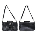 Punk Style Women Handbags Pu Leather Skull Tote Bag Black Large Capacity Shoulder Bag KilyClothing