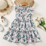 Girl Summer Floral Dress, Sleeveless Dresses with Bow Design, Beach Vacation Dress for Toddler Girl 1-6 Years KilyClothing