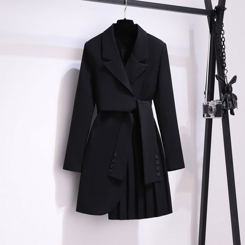 Blazer Dress Office Lady New Casual Button Belt Mini DressesElegant Fashion KilyClothing