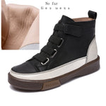 Shoes Flat Genuine Leather Antique Color Boots Trend Girl Student Shoes KilyClothing