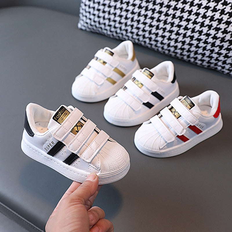 Children's Sneakers  White Non-slip Casual Shoes Boys Girls Hook Breathable Sneakers Toddler Outdoor Shoes KilyClothing