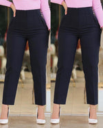Trousers Elegant High Waist Cropped Work Pants for Women KilyClothing