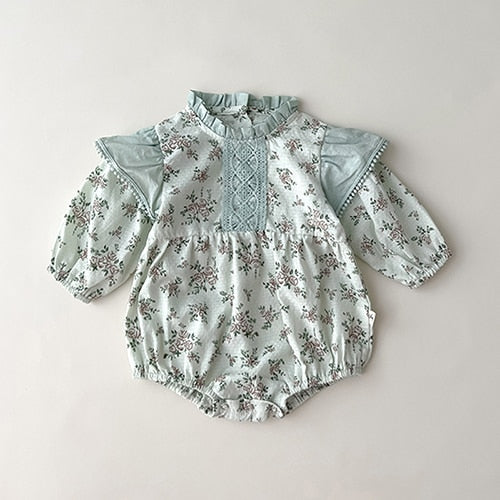 Baby Girls Clothing Autumn Spring Infant Baby Girls Jumpsuit Long Sleeve Cotton Embroidery Newborn Baby Girls Bodysuits KilyClothing