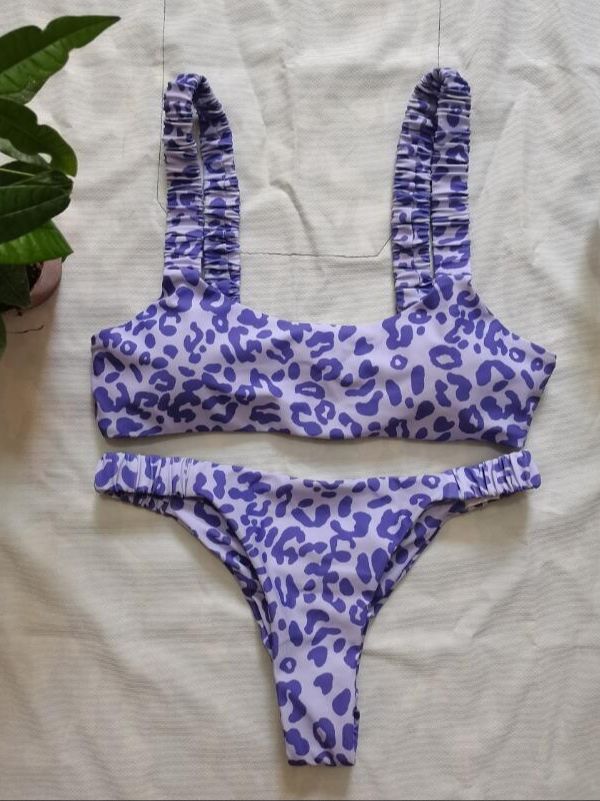 Sexy Micro Bikini Leopard Push Up Padded Thong Swimsuit KilyClothing