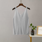 korean Bling Lurex diamond Summer knit Tank for Women Sleeveless KilyClothing