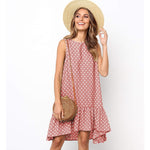 Dress Polka Dot Chiffon Sleeveless Beach Mini Casual Sundress KilyClothing