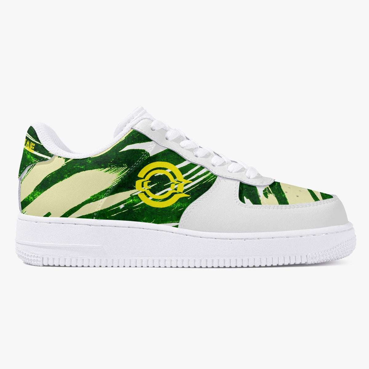 OOTAMAWAE Original Brand  Low-Top Leather Sports Sneakers AIR Green Yellow Cloud KilyClothing