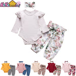 Sets Fashion Toddler Outfits Long Sleeve Tops Flower Pants Headband Cute 3Pcs Newborn Infant Clothing KilyClothing