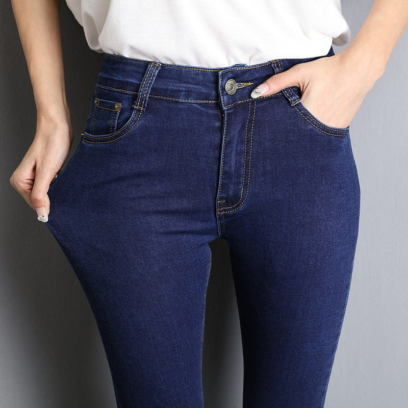 Jeans for Women mom Jeans blue gray black Woman High Elastic KilyClothing