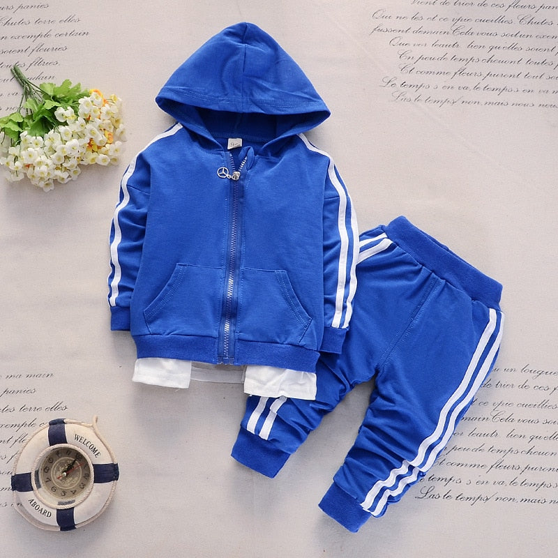 Baby Boy Clothes Set Fashion Zipper Long Sleeved Hooded Hoodies + Pants 2PCS Infant Outfits Kids Bebes Jogging Suits Tracksuits KilyClothing