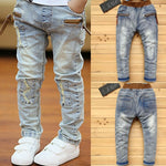 4-11Y Boys Slim Straight Jeans Summer Classic Light Color Bottoms Children Denim Long Pants Kids Baby Boy Casual Trouser KilyClothing