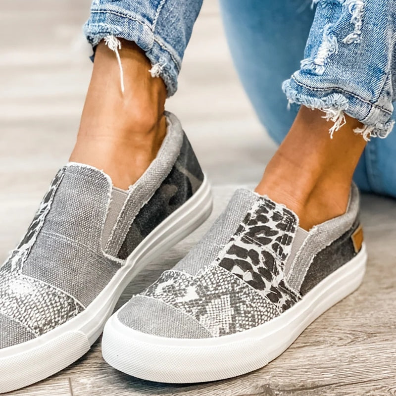 Canvas Shoes Fashion Snake Printed KilyClothing