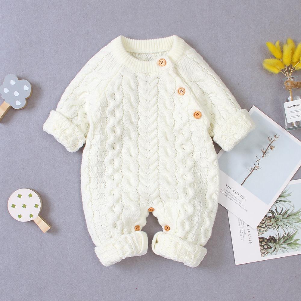 Baby Rompers Long Sleeve Winter Warm Knitted s Boys Girls Jumpsuits KilyClothing