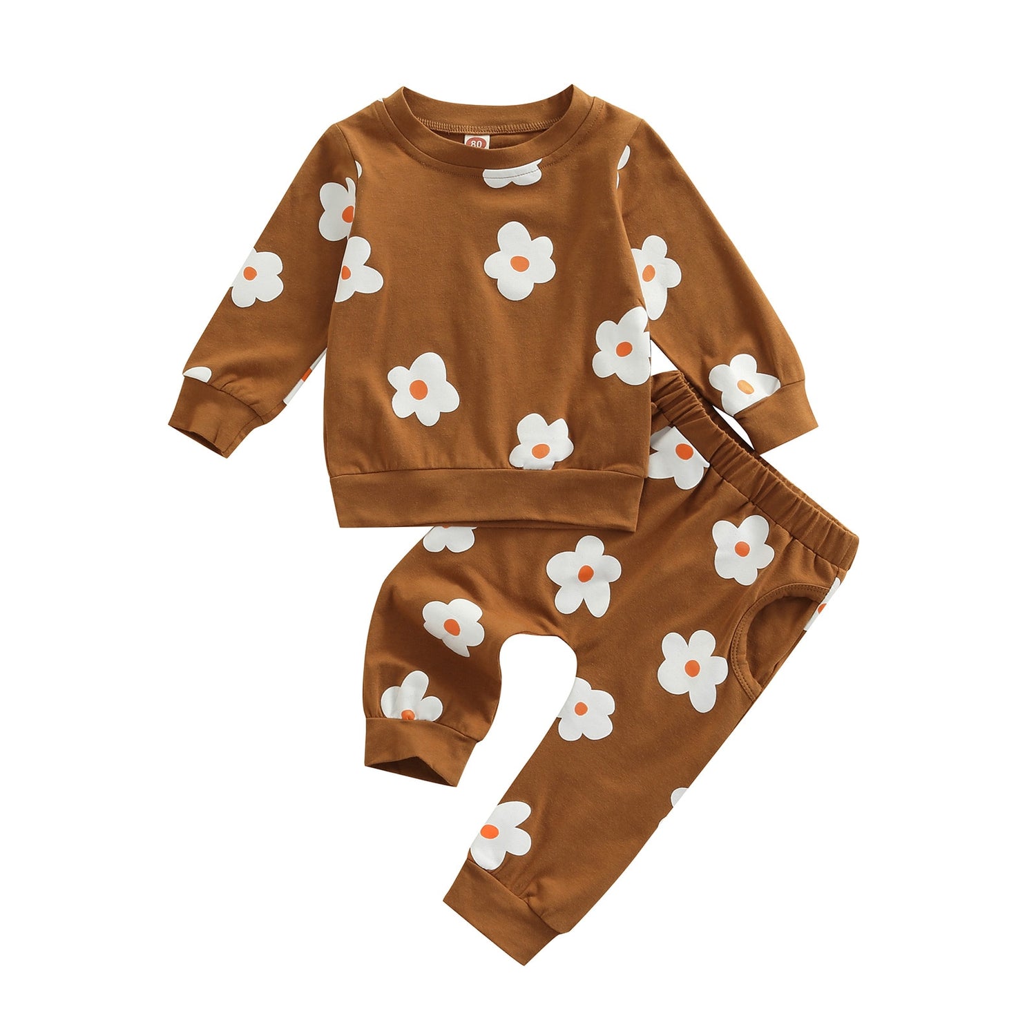 0-4Years Toddler Baby Girl 2Pcs Autumn Clothing Set Long Sleeve O-neck Floral Printed KilyClothing
