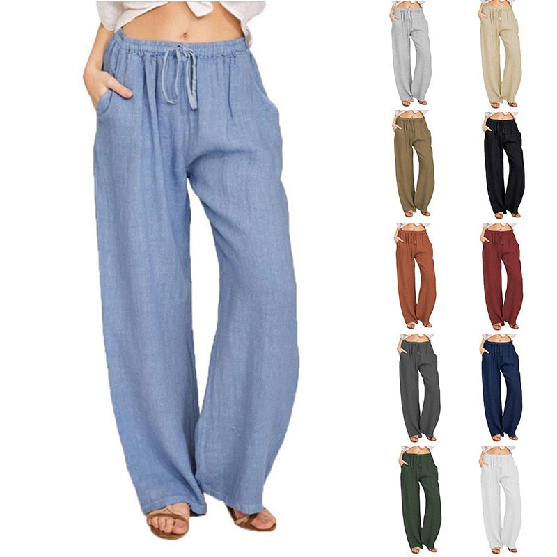 Casual Large Loose Cotton Hemp - Casual Pants for summer or spring KilyClothing