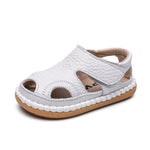 Infant Shoes Genuine Leather Closed Toe First Walker Soft Sole Cut-outs KilyClothing