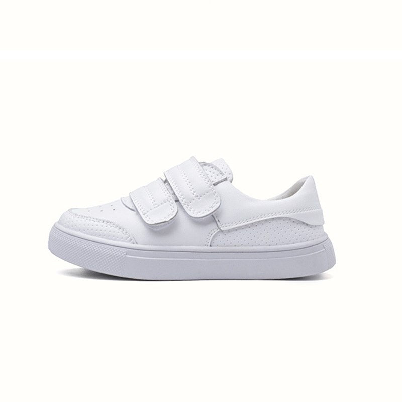 Genuine Leather White Kids unisex Flats Soft Sole Breathable Outdoor Tennis Fashion Toddler KilyClothing